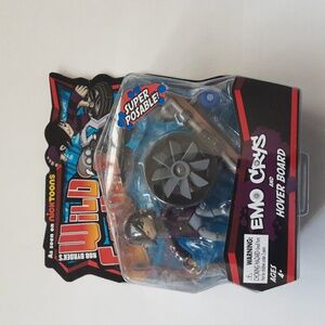 Rob Dyrdek's Wild Grinders Emo Crys & Hover Board 4" Figure Skateboard new
